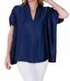 Sofia Inez Top In Navy In Blue