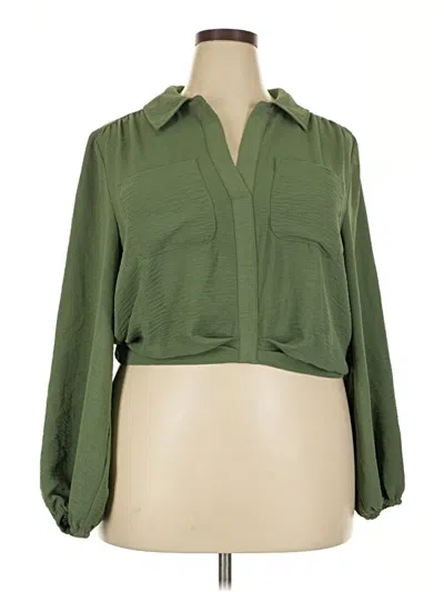 Pre-owned Sofia Jeans By Sofia Vergara 3/4 Sleeve Blouse In Green