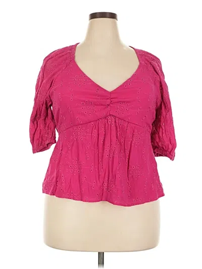 Pre-owned Sofia Jeans By Sofia Vergara 3/4 Sleeve Blouse In Pink