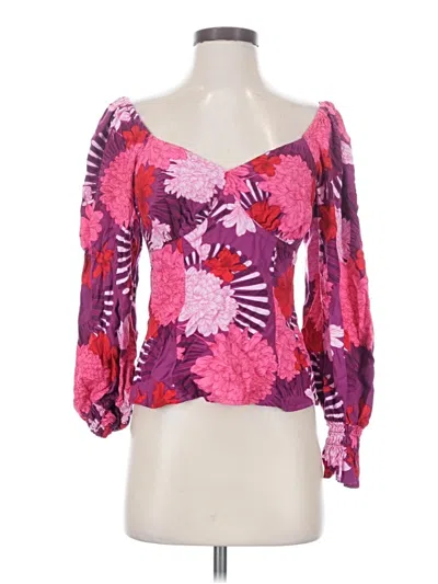 Pre-owned Sofia Jeans By Sofia Vergara 3/4 Sleeve Blouse In Purple