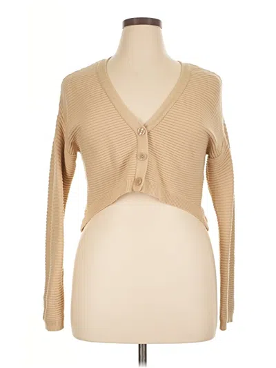Pre-owned Sofia Jeans By Sofia Vergara Cardigan Sweater In Tan