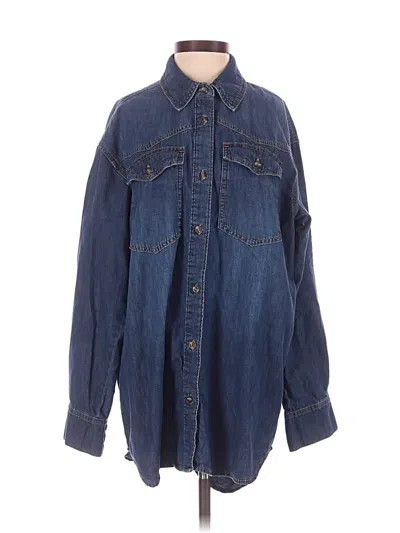 Pre-owned Sofia Jeans By Sofia Vergara Long Sleeve Button Down Shirt In Blue