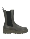 Sofia / Len Woman Ankle Boots Military Green Size 10 Calfskin In Green