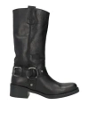 Sofia Mare Woman Boot Black Size 7 Leather In Multi