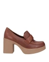 Sofia Mare Woman Loafers Brown Size 8 Leather