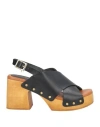 Sofia Mare Woman Mules & Clogs Black Size 7 Leather
