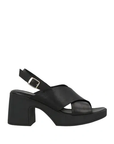 Sofia Mare Woman Sandals Black Size 11 Leather