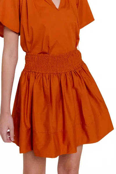 Sofia Melanie Mini Skirt In Burnt Orange