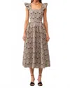 Sofia The Label Fallin' For Floral Dress In Brown In Multi