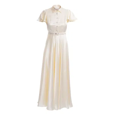 Sofia Tsereteli Women's Blissful Silk Gown - White