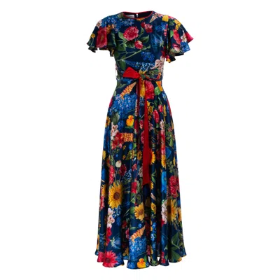 Sofia Tsereteli Women's Blossom Garden Gown With Bow In Red