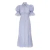 Sofia Tsereteli Cotton Midi Chemise In Blue/white