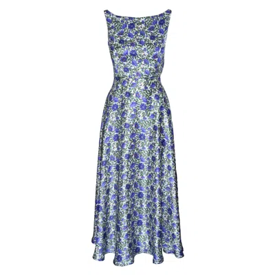 Sofia Tsereteli Botanica Evening Dress In Blue