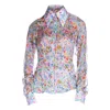 Sofia Tsereteli Chiffon Shirt In Watercolor