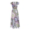 Sofia Tsereteli Women's Dress In Floral Pattern Silk Crepon