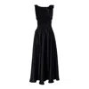 Sofia Tsereteli Evening Gown In Black Satin Silk In Black