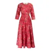 Sofia Tsereteli Women's Floral Garnet Gown - Floral