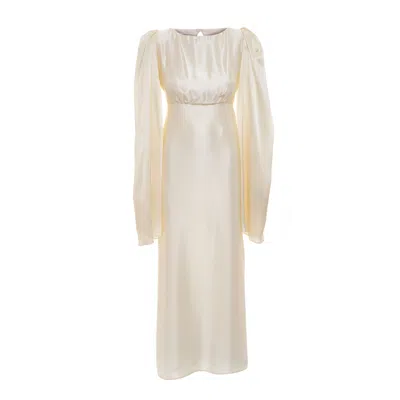 Sofia Tsereteli Women's ‘l'amour' Long Silk Dress In White