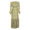 Sofia Tsereteli Long Silk Dress Botanica Print