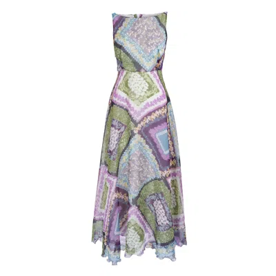 Sofia Tsereteli Multi-color Silk Dress In Purple