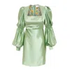 Sofia Tsereteli Women's Short Light Green Dress In Green