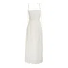 Sofia Tsereteli Women's White / Green / Yellow Striped Patterned Linen Dress In White/green/yellow