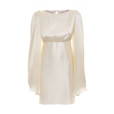 Sofia Tsereteli Women's White L'amour Short Silk Dress