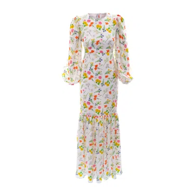 Sofia Tsereteli Women's White Long Spring Meadow Dress