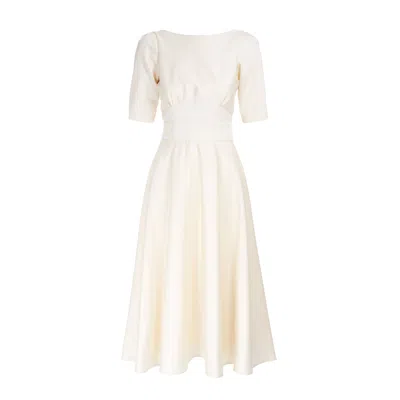 Sofia Tsereteli Satin Bliss Dress In White