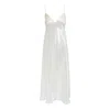 Sofia Tsereteli Women's White Silk Satin Lingerie Slip In White