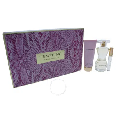 Sofia Vergara Tempting By  For Women - 3 Pc Gift Set 3.4oz Edp Spray In Purple