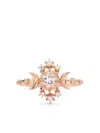 Sofia Zakia 14kt Yellow Gold Wandering Star Morganite And Diamond Ring In Gold