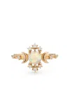Sofia Zakia 14kt Yellow Gold Wandering Star Opal And Diamond Ring In Gold