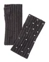 Sofiacashmere 2x2 Rib Fingerless Cashmere Glove In Brown