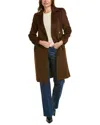 Sofiacashmere Belted Alpaca & Wool-blend Coat In Brown