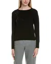 Sofiacashmere Bow Embellishment Wool & Cashmere-blend Sweater In Black