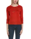 Sofiacashmere Bow Embellishment Wool & Cashmere-blend Sweater In Red
