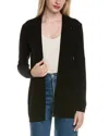 Sofiacashmere Drape Wool & Cashmere-blend Cardigan In Black