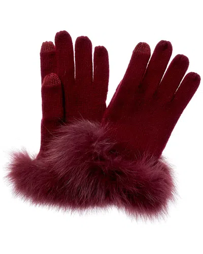 Sofiacashmere Cashmere Gloves In Red