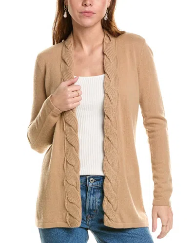 Sofiacashmere Chunky Cashmere Cardigan In Tan