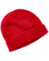 Sofiacashmere Chunky Textured Cashmere Hat In Red