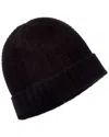 Sofiacashmere Chunky Textured Shaker Cashmere Hat In Black