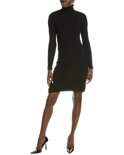 Sofiacashmere Classic Turtleneck Sweaterdress In Black
