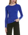 Sofiacashmere Crewneck Wool & Cashmere-blend Sweater In Blue
