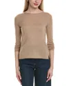 Sofiacashmere Crewneck Wool & Cashmere-blend Sweater In Brown