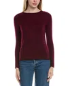 Sofiacashmere Crewneck Wool & Cashmere-blend Sweater In Burgundy