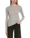 Sofiacashmere Crewneck Wool & Cashmere-blend Sweater In Gray