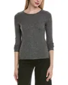 Sofiacashmere Crewneck Wool & Cashmere-blend Sweater In Gray