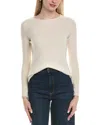 Sofiacashmere Crewneck Wool & Cashmere-blend Sweater In Neutral