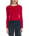 Sofiacashmere Crewneck Wool & Cashmere-blend Sweater In Red